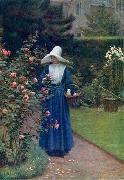 Edmund Blair Leighton The roses' day oil on canvas